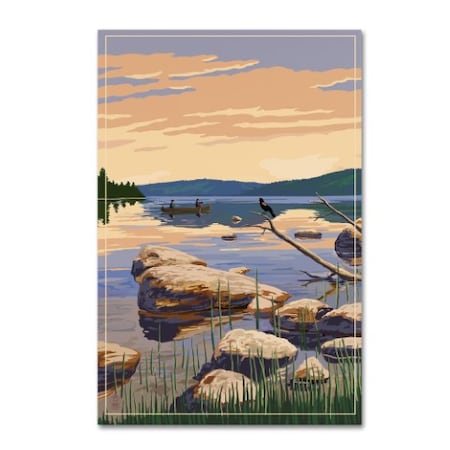 Lantern Press 'Lake 3' Canvas Art,30x47